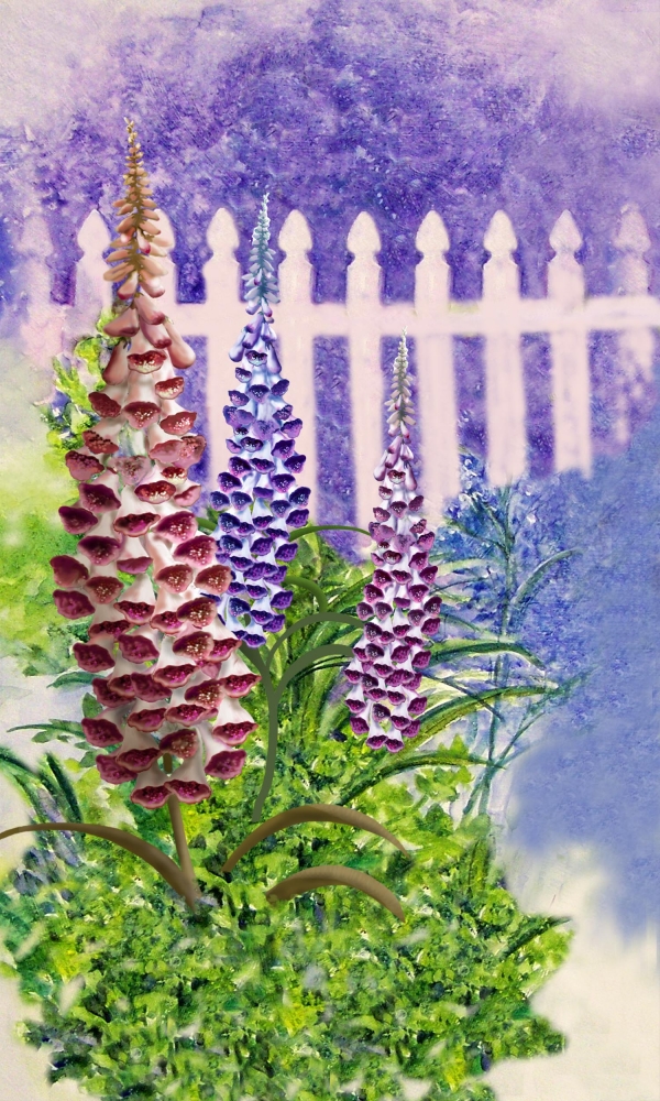 Creation of Foxgloves 'n Butterflies: Step 6